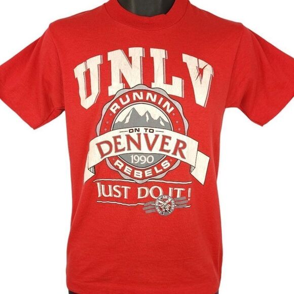 UNLV Runnin Rebels T Shirt Vintage 90s 1990 National Champions Made In USA 50/50